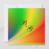 Faire-part de mariage Couleurs arc-en-ciel (Dos)