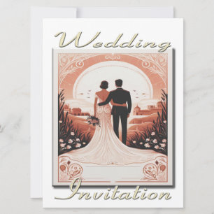 Faire-part de mariage Couple au regard du paysage
