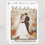 Faire-part de mariage couple dans les bois - Autom (Devant / Derrière)