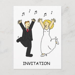 Faire-part de mariage couple dansant