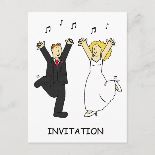 Faire-part de mariage couple dansant (Devant)