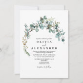 Faire-part de mariage Couronne de verdure (Devant)