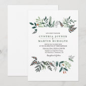 Faire-part de mariage Couronne d'hiver (Devant / Derrière)