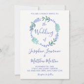 Faire-part de mariage Couronne florale de printemp (Devant)