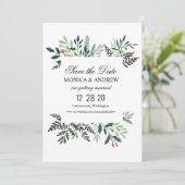 Faire-part de mariage Couronne hivernale (Debout devant)