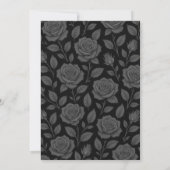 Faire-part de mariage crâne et roses gothique élég (Dos)