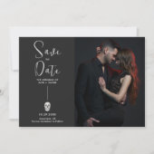 Faire-part de mariage crâne gothique (Devant)