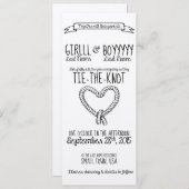 Faire-part de mariage Cravate-le-noeud (Devant / Derrière)