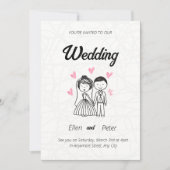 Faire-part de mariage créative (Devant)