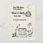 Faire-part de mariage créative noir et blanc (Devant / Derrière)