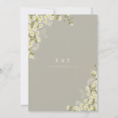 Faire-part de mariage crème floral rustique beige (Dos)
