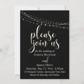 Faire-part de mariage Crème Typographie 30, Noir 2 (Devant)