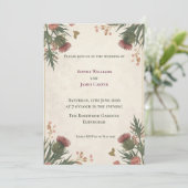 Faire-part de mariage Crimson Thistle Botanical Co (Debout devant)