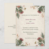 Faire-part de mariage Crimson Thistle Botanical Co (Devant / Derrière)