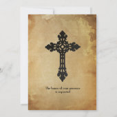 Faire-part de mariage croisé catholique Vintage pa (Dos)