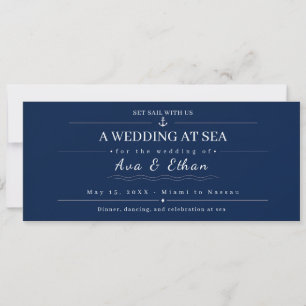 Faire-part de mariage croisière nautique Navy