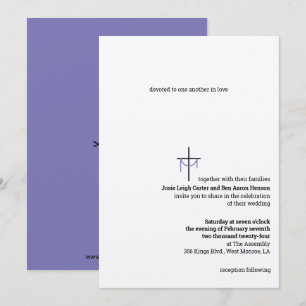 Faire-part de mariage Croix et Tissu