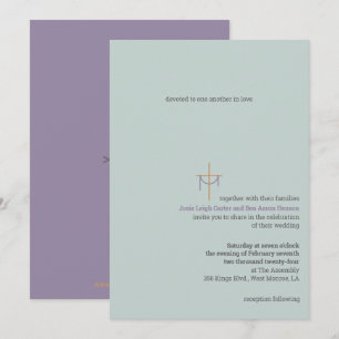 Faire-part de mariage Croix et Tissu