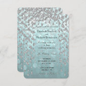 Faire-part de mariage | Crystal Palace Turquoise (Devant / Derrière)