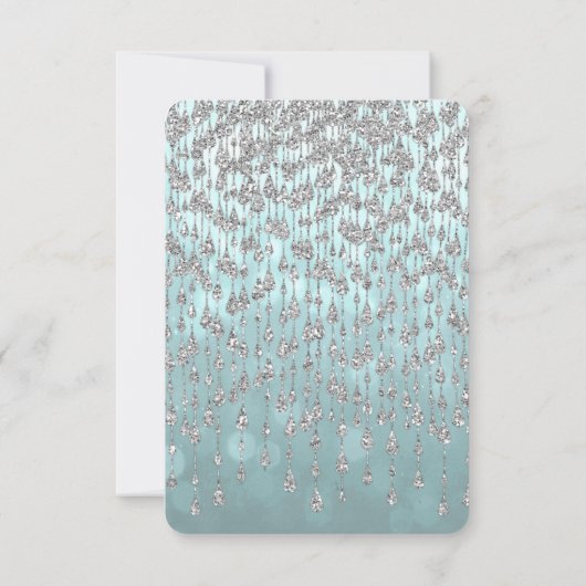 Faire-part de mariage | Crystal Palace Turquoise (Dos)