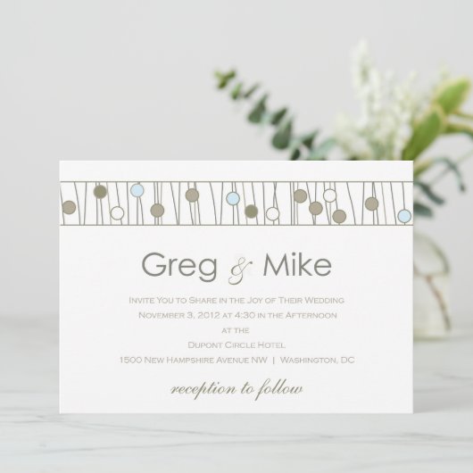 Faire-part de mariage Custom_Monogramme (Debout devant)