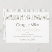 Faire-part de mariage Custom_Monogramme (Devant / Derrière)