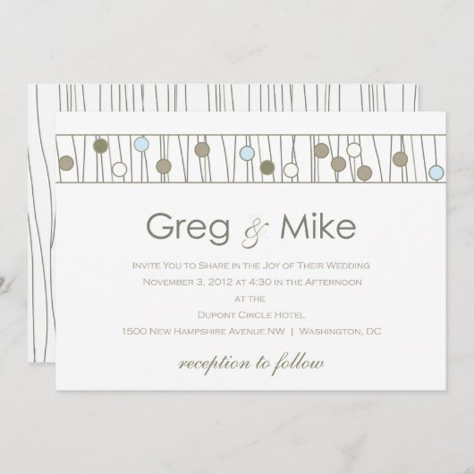 Faire-part de mariage Custom_Monogramme (Devant / Derrière)