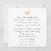 Faire-part de mariage d'abeilles (Devant)