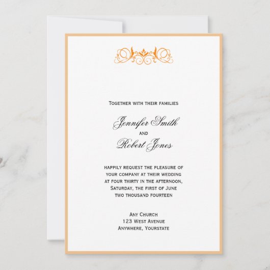 Faire-part de mariage d'accentuation florale de la (Devant)