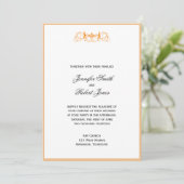 Faire-part de mariage d'accentuation florale de la (Debout devant)