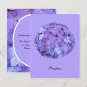 Faire-part de mariage d'accueil Purple Hydrangea (Devant / Derrière)