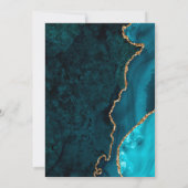 Faire-part de mariage d'Agate en marbre turquoise  (Dos)