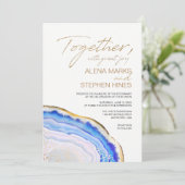 Faire-part de mariage d'âge bleu (Debout devant)