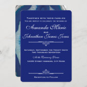 Faire-part de mariage d'âge bleu (Devant / Derrière)