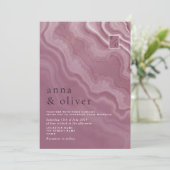 Faire-part de mariage d'âge rose Abstrait (Debout devant)