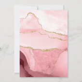 faire-part de mariage d'agneau rose et or (Dos)