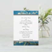 Faire-part de mariage d'amandiers en fleurs. (Debout devant)