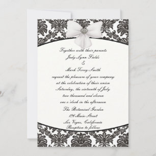 Faire-part de mariage Damask Elegance