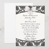 Faire-part de mariage Damask Elegance (Devant / Derrière)