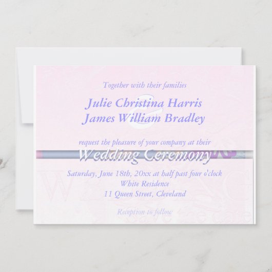 Faire-part de mariage Damask Silk (Devant)