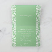 Faire-part de mariage damassé Blanc-Sage Vert Choi (Intérieur)