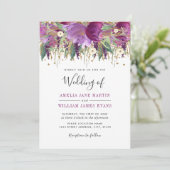 Faire-part de mariage d'Améthyste d'or pourpre (Debout devant)
