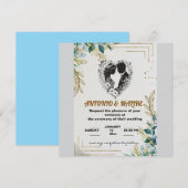 faire-part de mariage d'amour classique (Devant / Derrière)