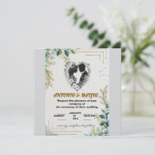 faire-part de mariage d'amour classique (Debout devant)