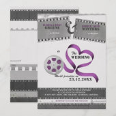 Faire-part de mariage d'amour du film (Devant / Derrière)