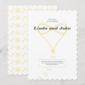 Faire-part de mariage d'amour infini (Devant / Derrière)