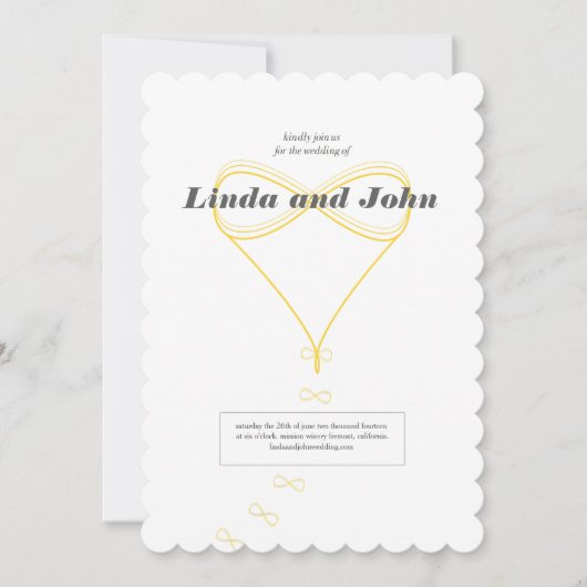 Faire-part de mariage d'amour infini (Devant)