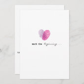 Faire-part de mariage d'amour marqué (Devant / Derrière)