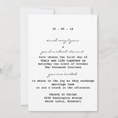 Faire-part de mariage d'amour marquée (Dos)