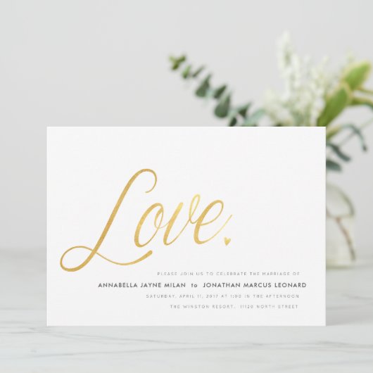 Faire-part de mariage d'amour moderne (Debout devant)